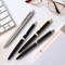 4 Pack Ballpoint Pens, Premium Retractable Metal Ballpoint Pen, Matte Black with Gold Trim, Medium Point 1.0mm Black Ink Pen for Home School Work Office Supplies, Extra 4 Refills